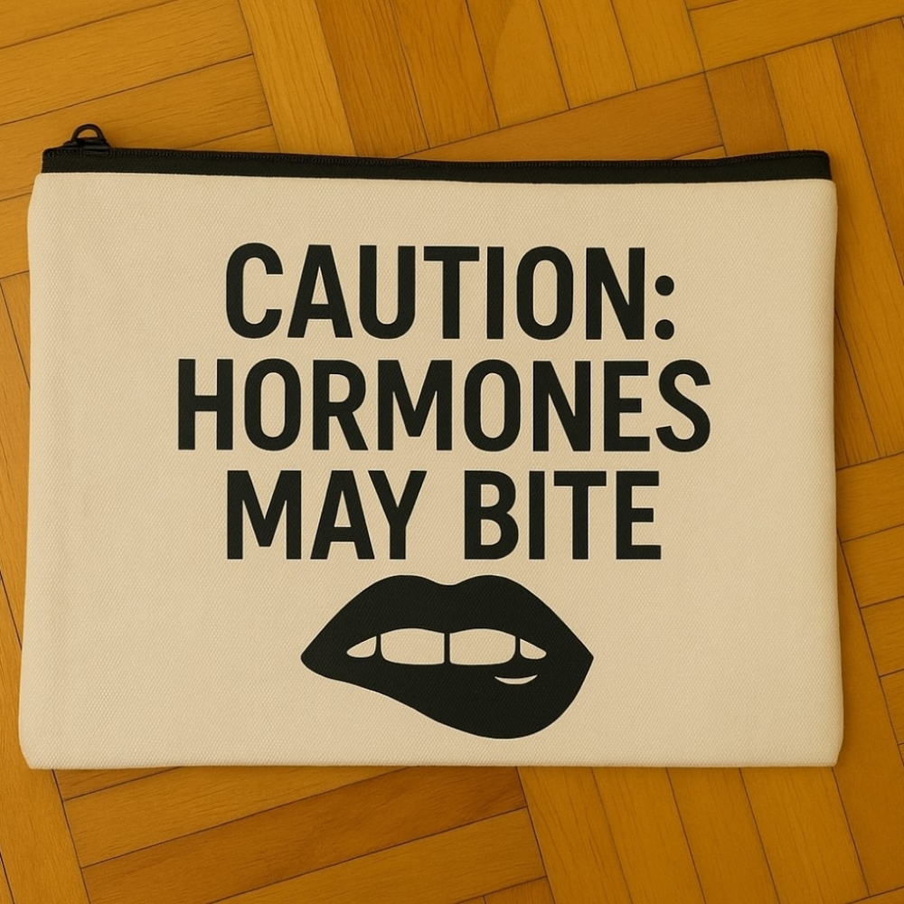Funny Menstrual Canvas Zipper Pouch/Makeup Bag For Women/Teens